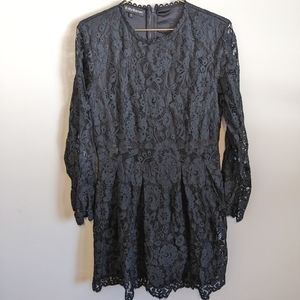 EillyBazar Black Long Sleeve Lace Dress, size L